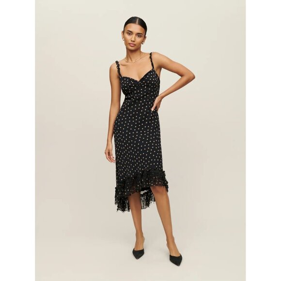 Betsey Johnson vintage 1990s y2k blue green bias cut silk lace slip dress - Picture 6 of 10